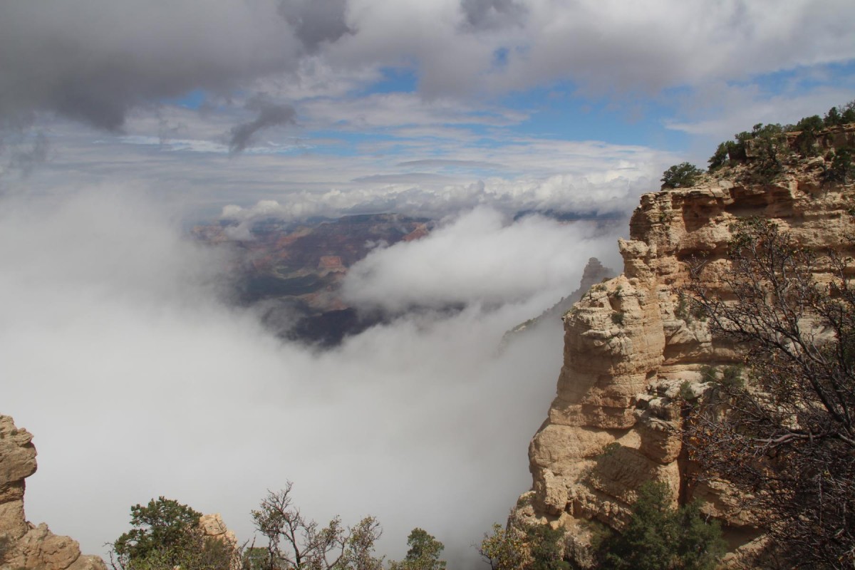 Morgennebel am South Kaibab Trail