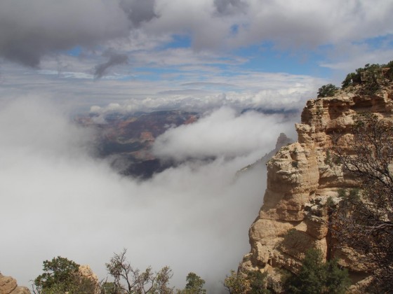 Morgennebel am South Kaibab Trail